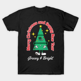 Retro vintage christmas tree T-Shirt